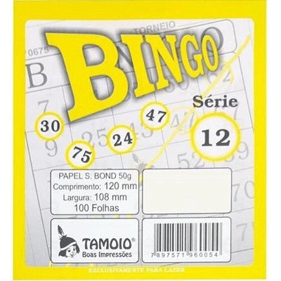 Blocos P/ Bingo C/100 Amarelo Tamoio 6005