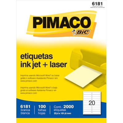 Etiqueta Carta 6181 C/100fl 2000 Etiquetas Bic