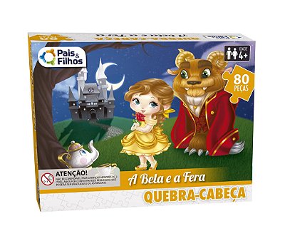 Brinq Ped Quebra-Cabeça Bela E Fera Pais E Filhos 2854