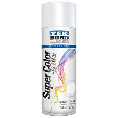 Tinta Spray Super Color Branco Fosco 350ml Tekbond