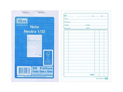Nota Neutra 1/32 50fl Tilibra 105x146mm 229237 C/20