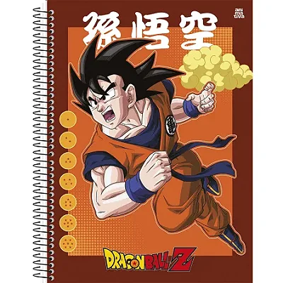 Caderno Capa Dura 1 Matéria Dragon Ball 80 Folhas Animativa