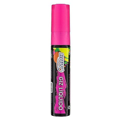 Marcador giz liquido 15mm rosa gz1502 brw