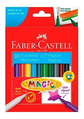 Canetinha Magic Efeito Degradê Faber Castell 10+2 Mágicas