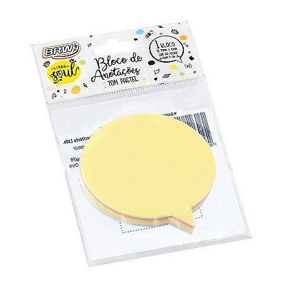 Bloco smart notes balão pastel 100fls