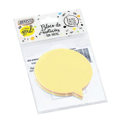 Bloco smart notes balão pastel 100fls