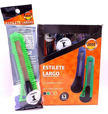 Kit C/12 Estilete Largo 18mm 91411 Jocar Leoarte