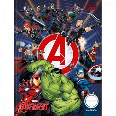 Caderno Brochurão Caligrafia Capa Dura Avengers AS Tilibra