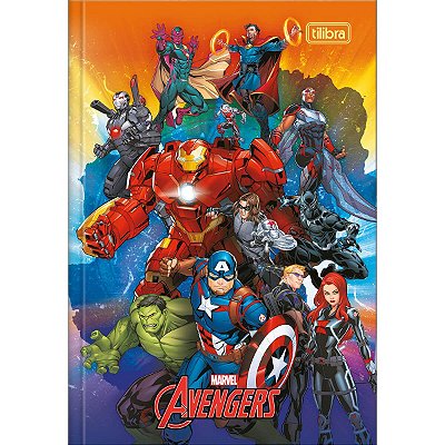 Caderno Avengers Assemble Brochura 1/4 Capa Dura 80f Tilibra