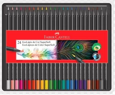LAPIS DE COR FABER CASTELL SUPER - SOFT 24 CORES