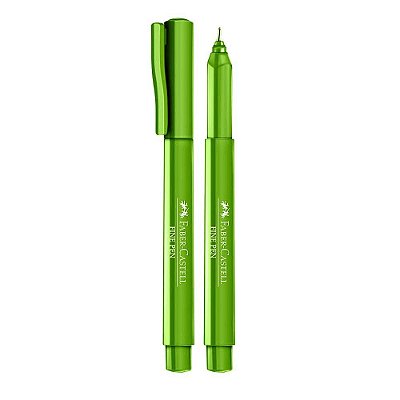 Caneta C/ Ponta Porosa 0.4 Fine Pen Verde Folha Faber