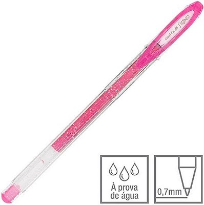 Caneta Gel Signo Um-120sp Rosa Gliter 17.6300