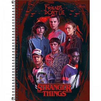 Caderno Stranger Things Capa Dura Uni 1 Matéria Tilibra