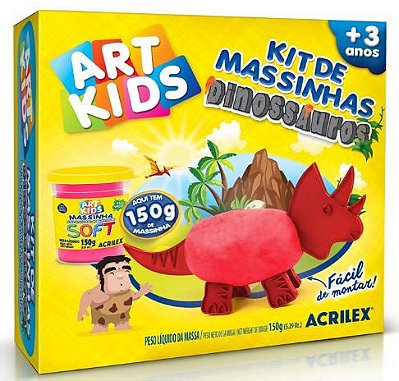 Massa Para Modelar Criativa Art Kids Dinossauro - Vermelho