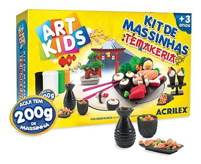 Kit de Massinha 3 Temakeria Art Kids 200g Acrilex