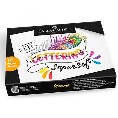 Kit Lettering Supersoft C/18 Peças Kit/Letss Faber