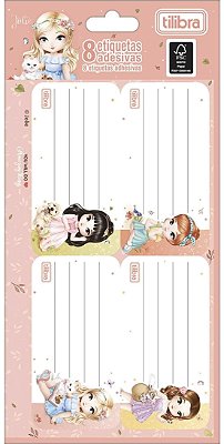 Etiqueta P/ Caderno Jolie C/8 234478 Tilibra