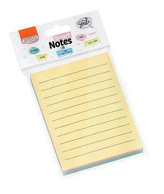 BLOCO ADESIVO 76X102MM PAUTADO PASTEL 100F BA7506 BRW