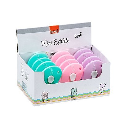 Estilete Mini Retratil Colorido Es0001 Brw