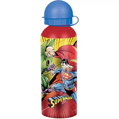 Garrafa Squeeze Infantil Superman 500ml Gf56088sm Luxcel