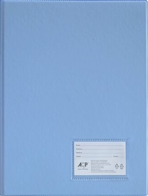 Pasta Catalogo C/20 Azul Pastel C/ Visor Acp 136