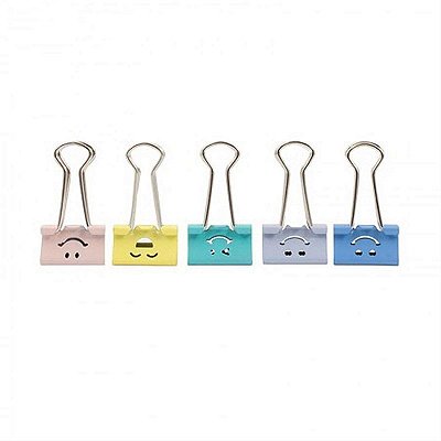 Prendedor De Papel 19mm Emoji C/5