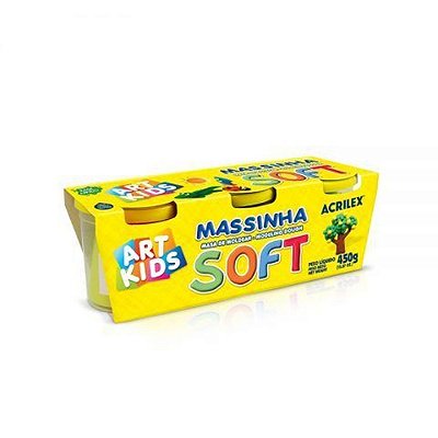 Massinha Modelar Soft Com 3 Potes De 150g Cada Art Kids