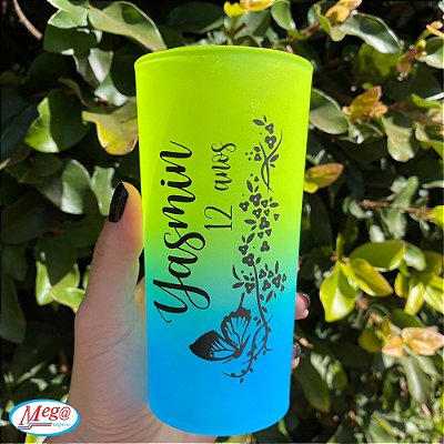 Copos Personalizados Degradê Neon e Cores Long Drink 320ml