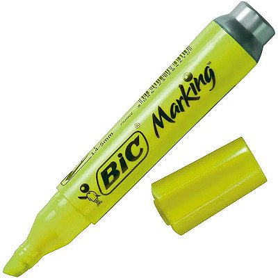 Caneta Marca Texto Bic Grossa Amarela Un 904396