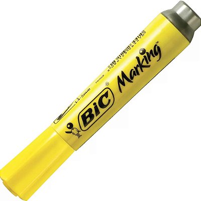 Caneta Marca Texto Bic Grossa Amarela Un