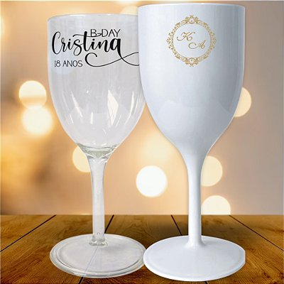 Taças Personalizadas Vinho Drinks Bebidas 400ML