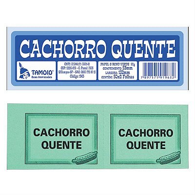 Talao De Ficha Cachorro Quente C/ 50f 1963 Tamoio