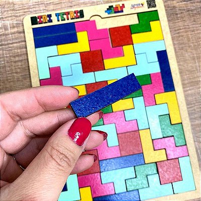 Brinquedo Educativo Tabuleiro Mini Tetris Mdf - Mega Impress