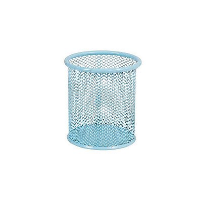 Porta Lapis Aramado Redondo Azul Pastel Or5106 Brw