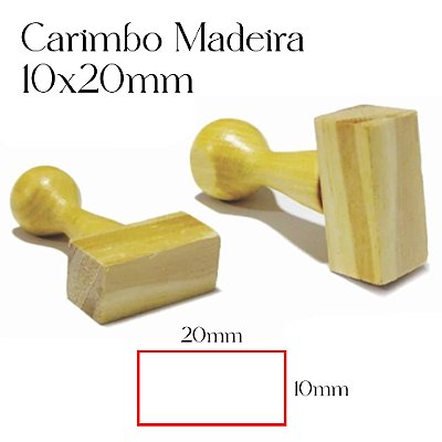 Carimbo Personalizado de Madeira 10x20mm