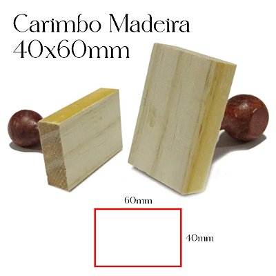 Carimbo Personalizado de Madeira 40x60mm Padrão CNPJ