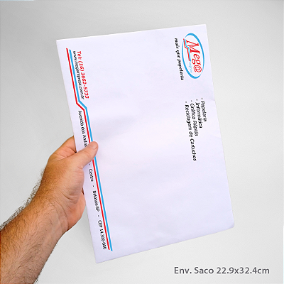 Envelope Personalizado Saco 22,9x32,4cm 90g