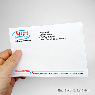 Envelope Personalizado saco 12,5x17,6cm 90g
