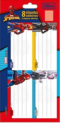 Etiqueta P/ Caderno Spider-Man C/8 234559 Tilibra