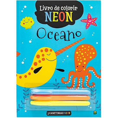 Livro Colorir Neon: Oceano Todolivro