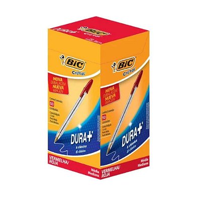 Caneta Bic Cristal Vermelha 1.0 Cx C/50