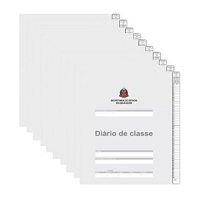 Kit C/10 Diario De Classe Bimestral Sao Paulo 1732 Tamoio