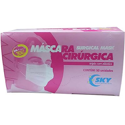 Mascara Descartavel Adulto Rosa C/50 Tripla Sky