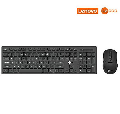 Kit Teclado E Mouse S/ Fio Kw201 Preto Lecoo