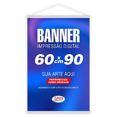 Banner Personalizado 60x90cm Lona 440g Reforçado Impressão Digital