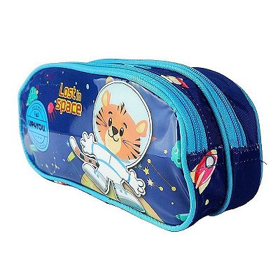 Estojo Duplo Up4you Tigre Space  Ei37734up-Az Luxcel