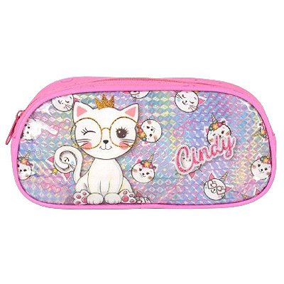 Estojo Gatinha Rosa Ei37614cd Luxcel