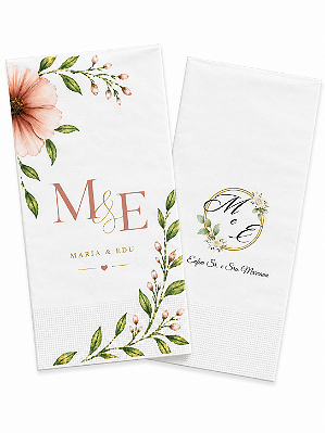 Guardanapo Personalizado Qualidade Premium Retangular 19,5x10 cm Fechado / 40x40 cm Aberto