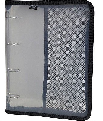 Fich Transparente C/ Botao Preto Acp 828