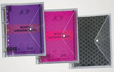 Fich Transparente C/ Botao Lilas Acp 828